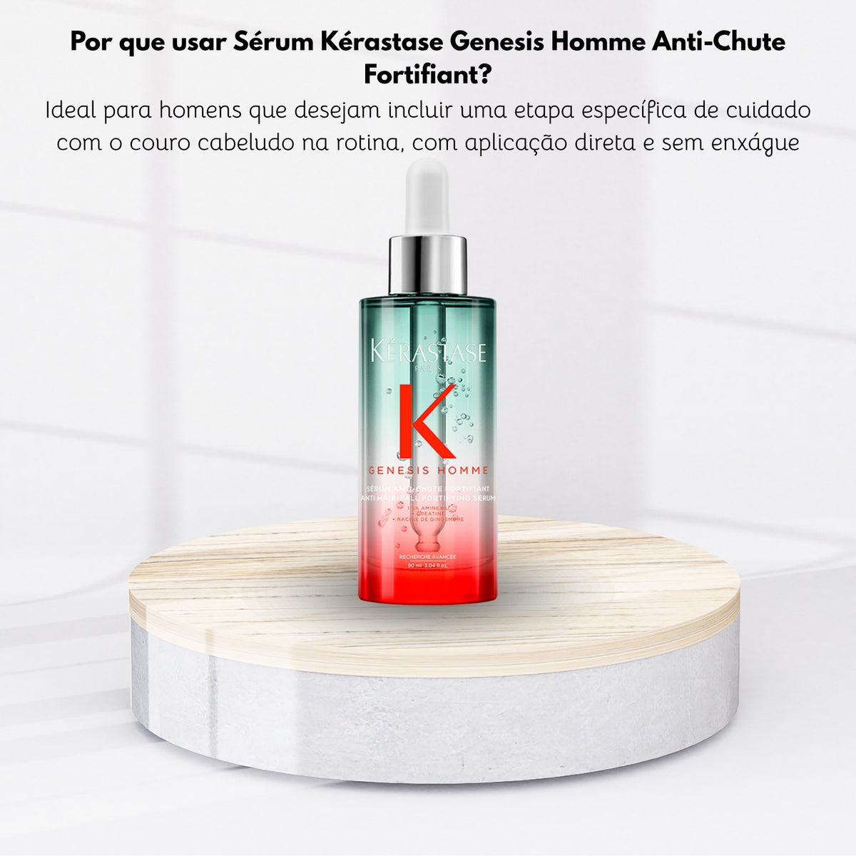 Sérum Kérastase Genesis Homme Anti-Chute Fortifiant Oleo Reparador de Pontas 90 ml