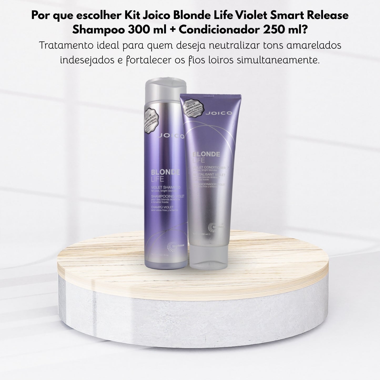 Kit Joico Blonde Life Violet Smart Release Shampoo 300 ml + Condicionador 250 ml