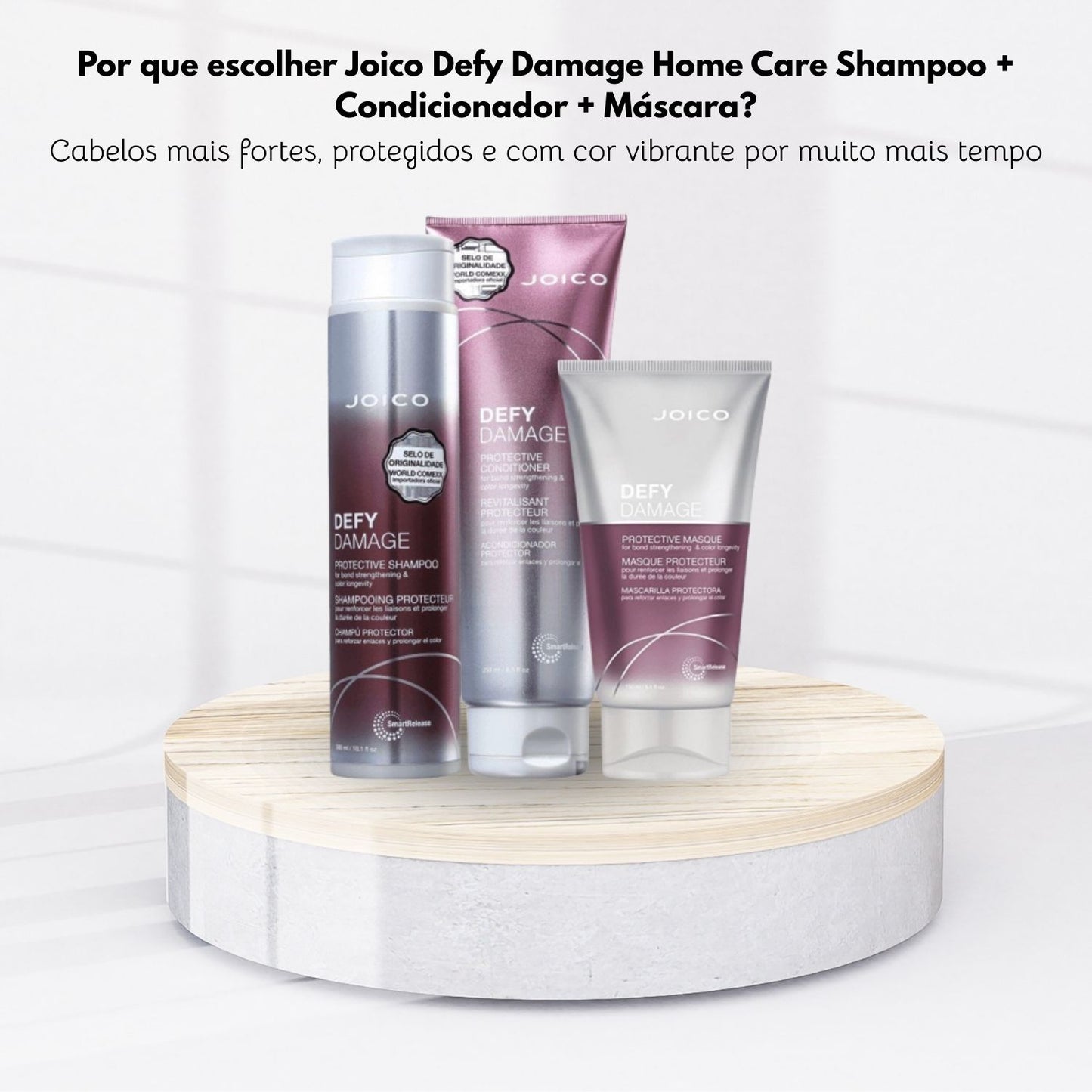 Kit Joico Defy Damage Home Care Shampoo + Condicionador + Máscara