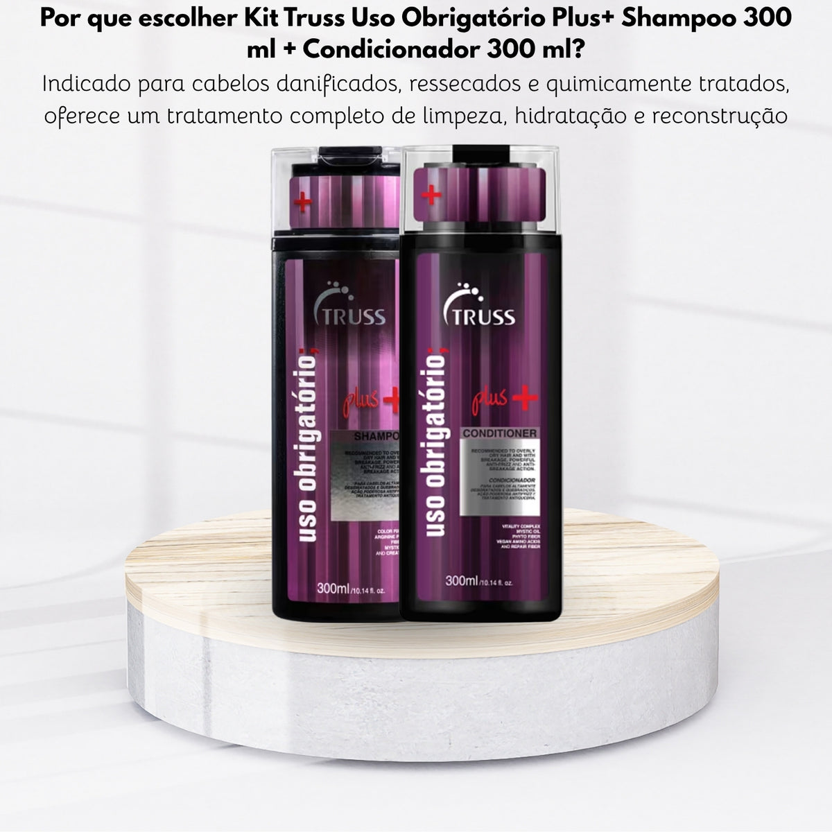Kit Truss Uso Obrigatório Plus+ Shampoo 300 ml + Condicionador 300 ml