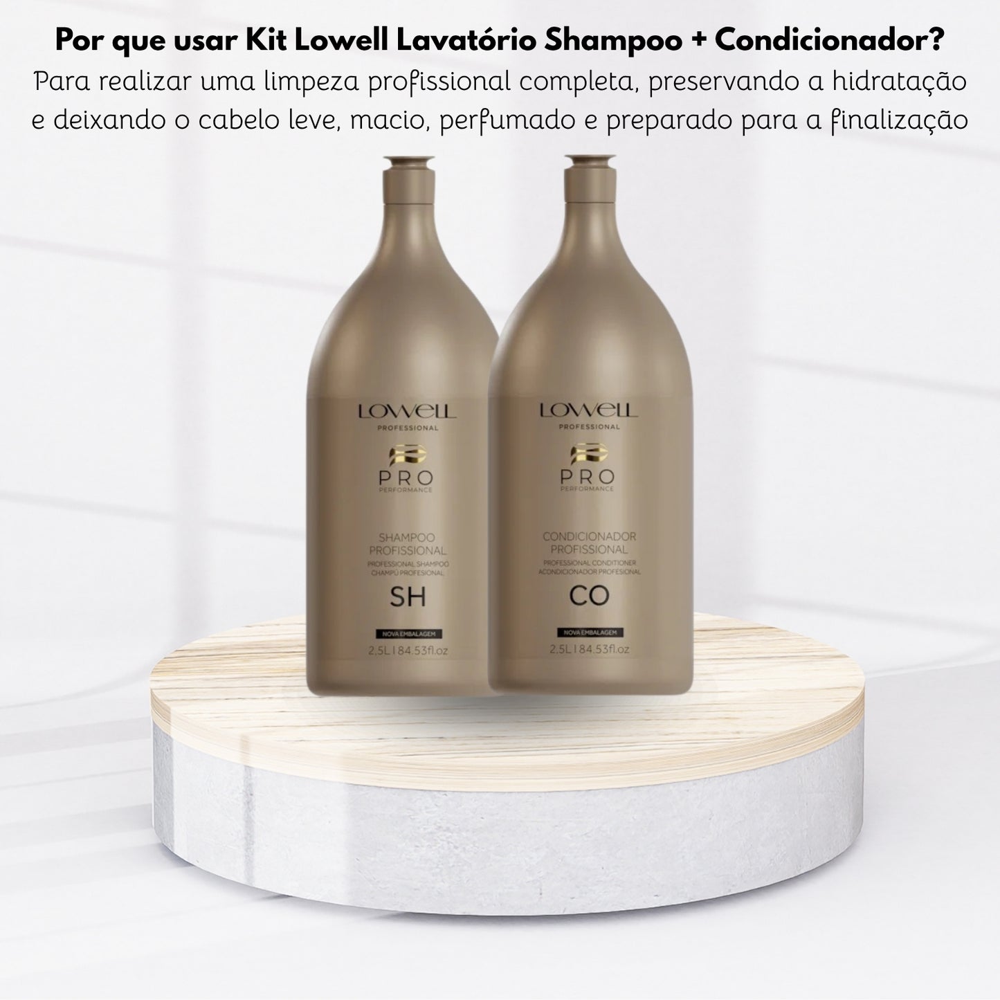 Kit Lowell Lavatório Shampoo 2,5L + Condicionador 2,5L