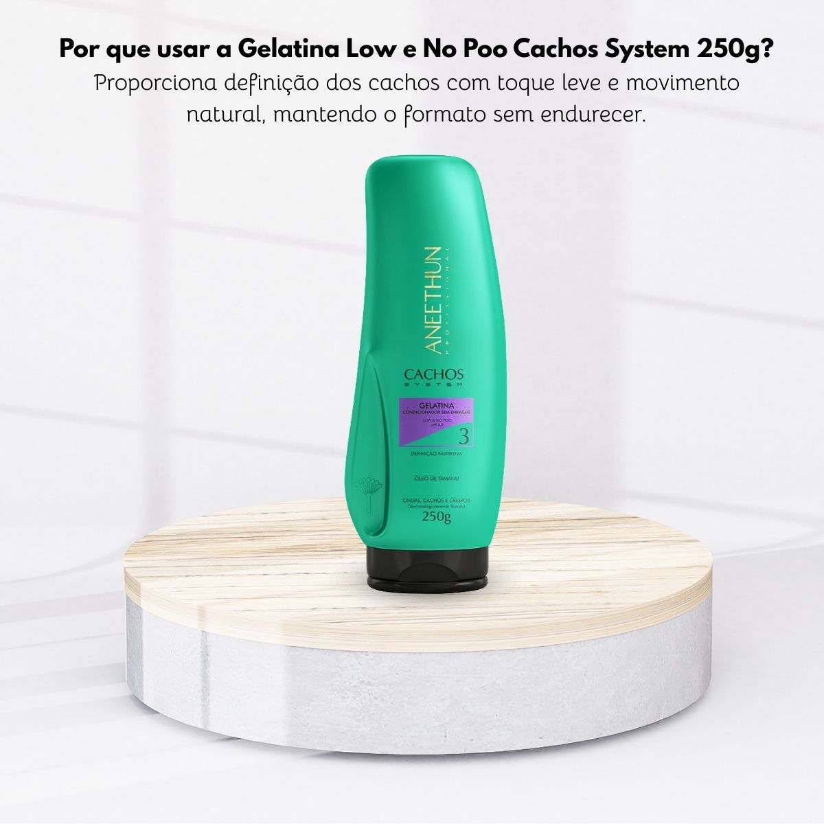 Aneethun Cachos Gelatina para Cabelo Cacheado 250 g