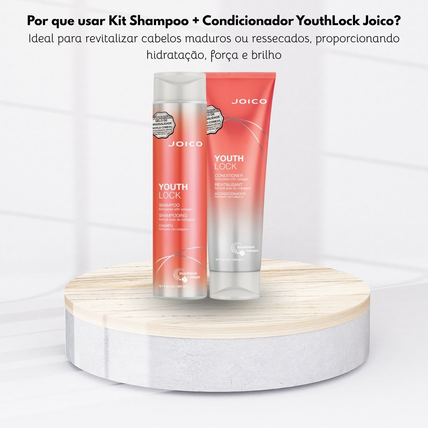 Kit Joico Youth Lock Shampoo 300 ml + Condicionador 250 ml