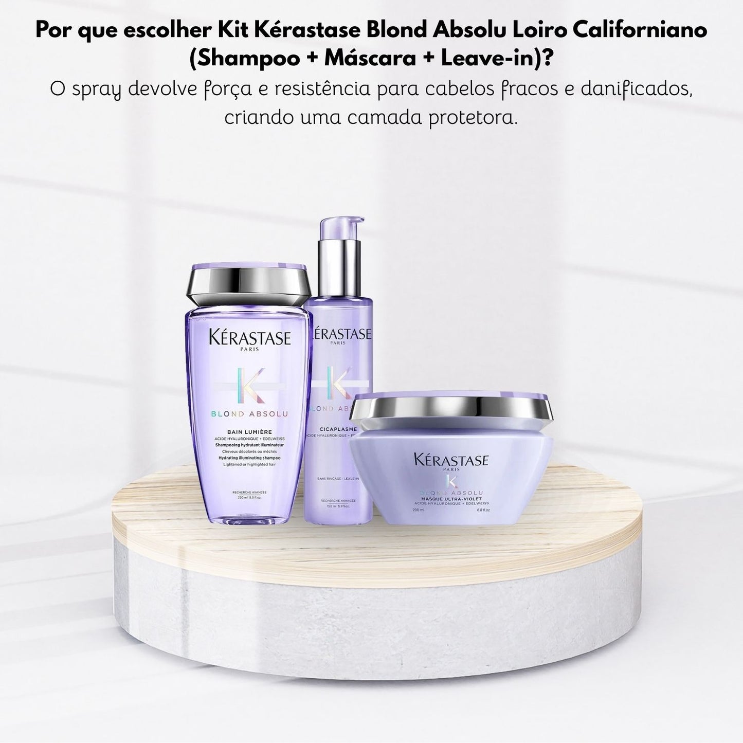 Kit Kérastase Blond Absolu Loiro Californiano (Shampoo + Máscara + Leave-in)
