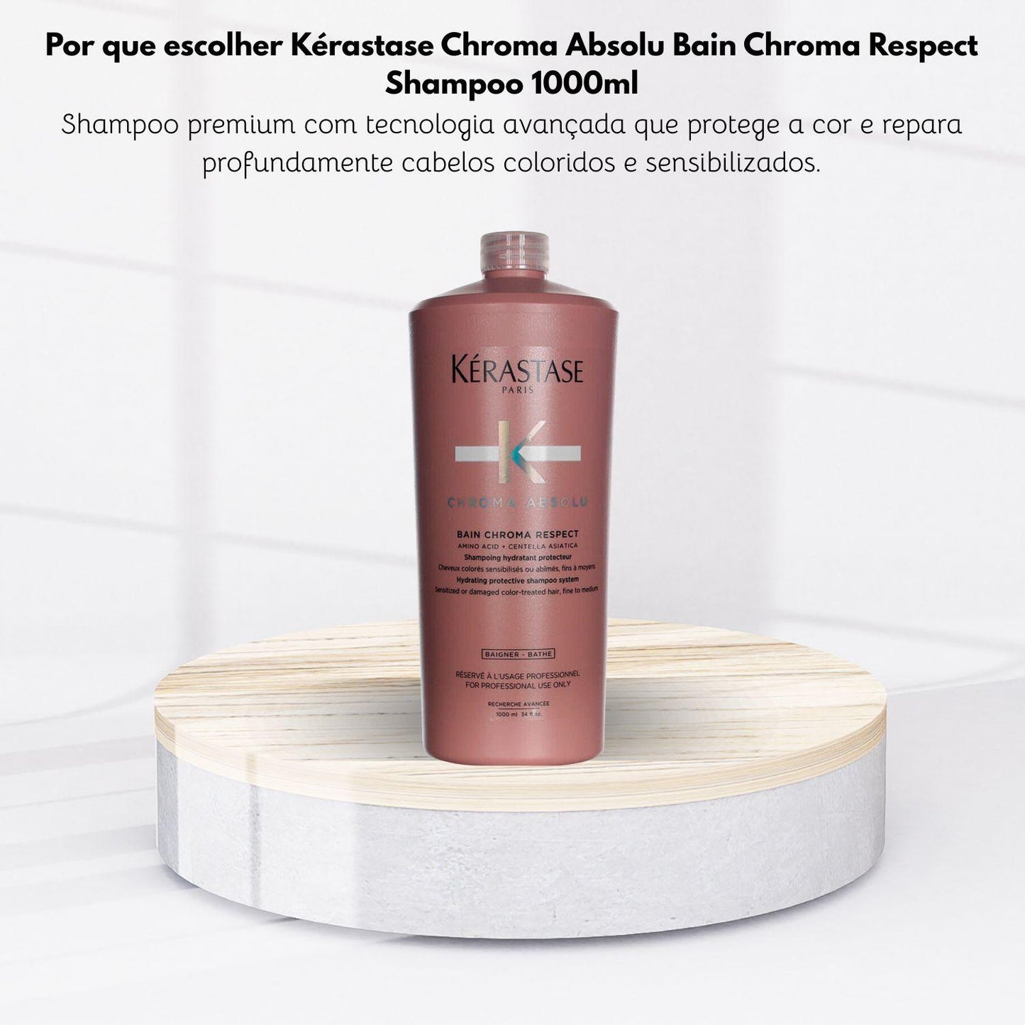 Shampoo Kérastase Chroma Absolu Bain Chroma Respect 1 Litro
