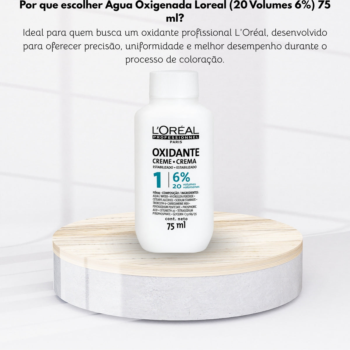 Agua Oxigenada Loreal (20 Volumes 6%) 75 ml