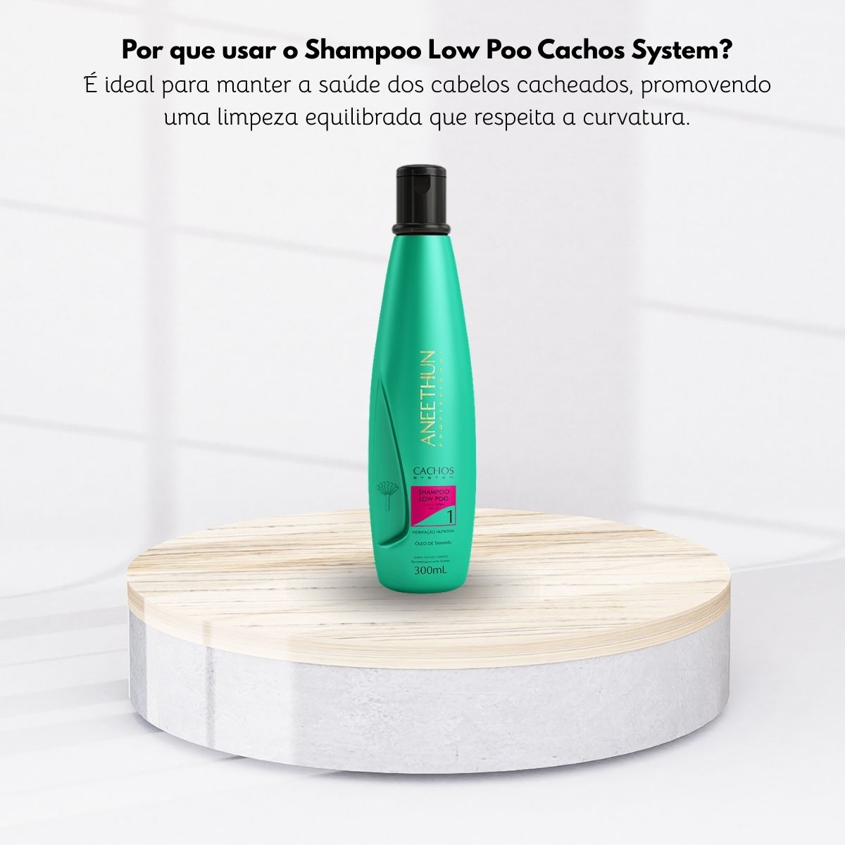 Shampoo Aneethun Cachos Low Poo para Cabelo Cacheado 300 ml
