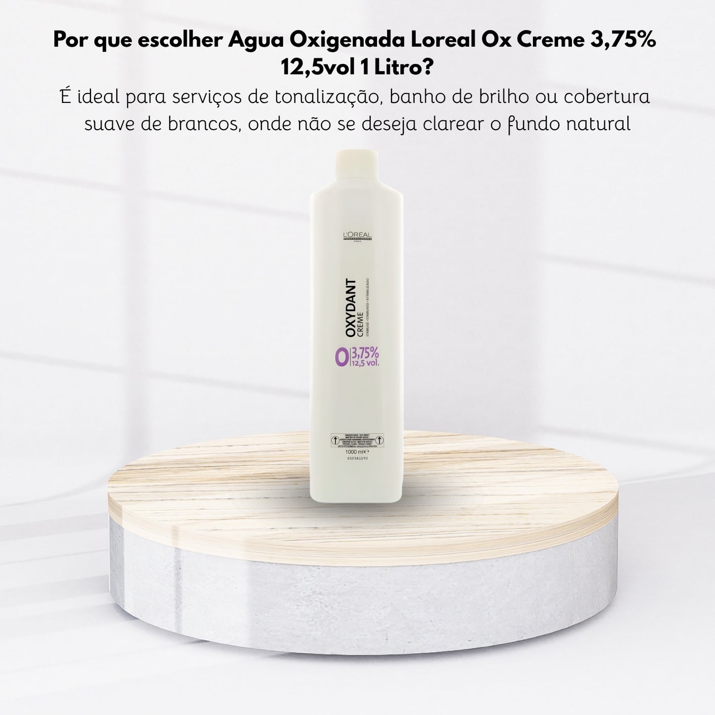 Agua Oxigenada Loreal Ox Creme 3,75% 12,5vol 1 Litro