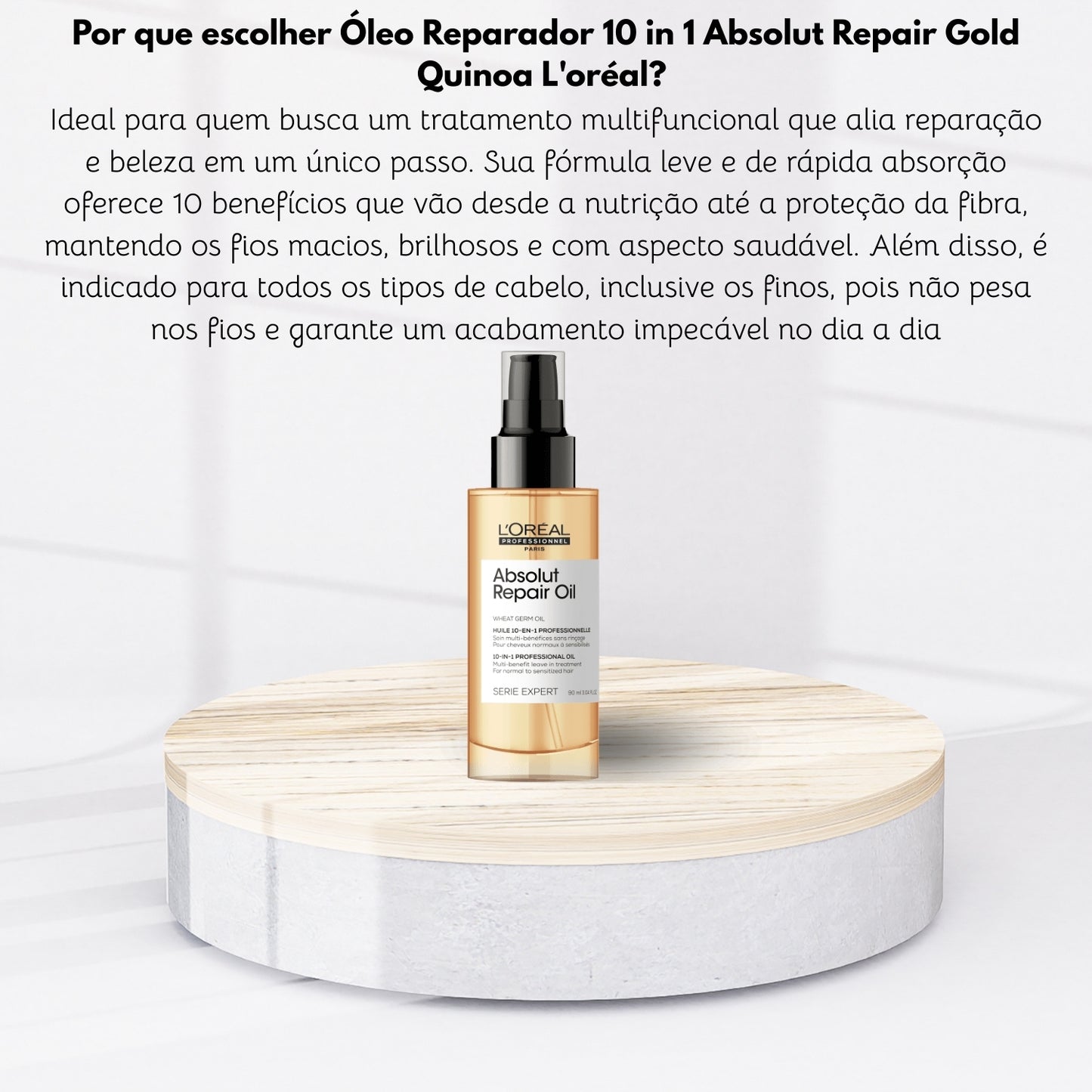 Oleo Loreal Absolut Repair Gold Quinoa 10in1 Reparador 90 ml
