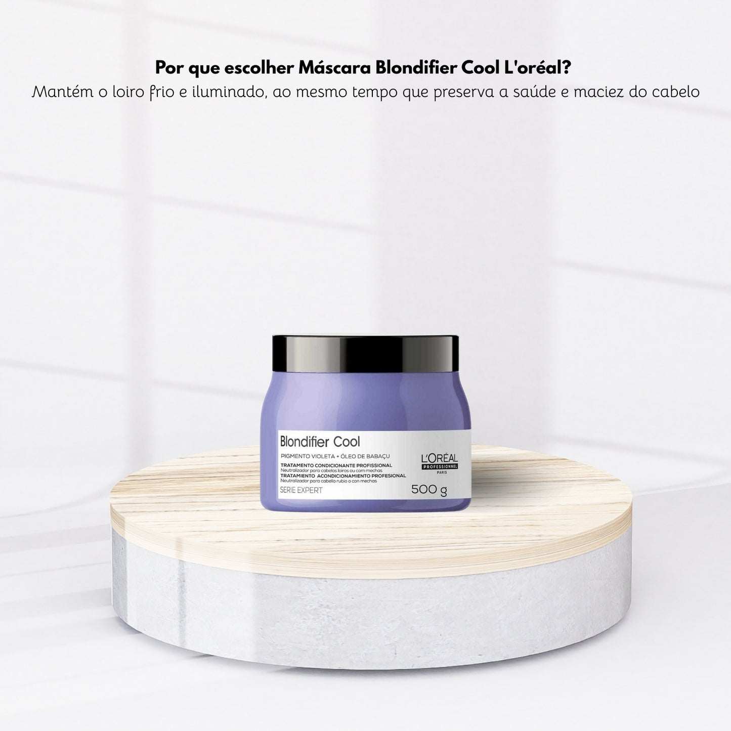 Máscara Matizadora Loreal Blondifier Cool 500 g