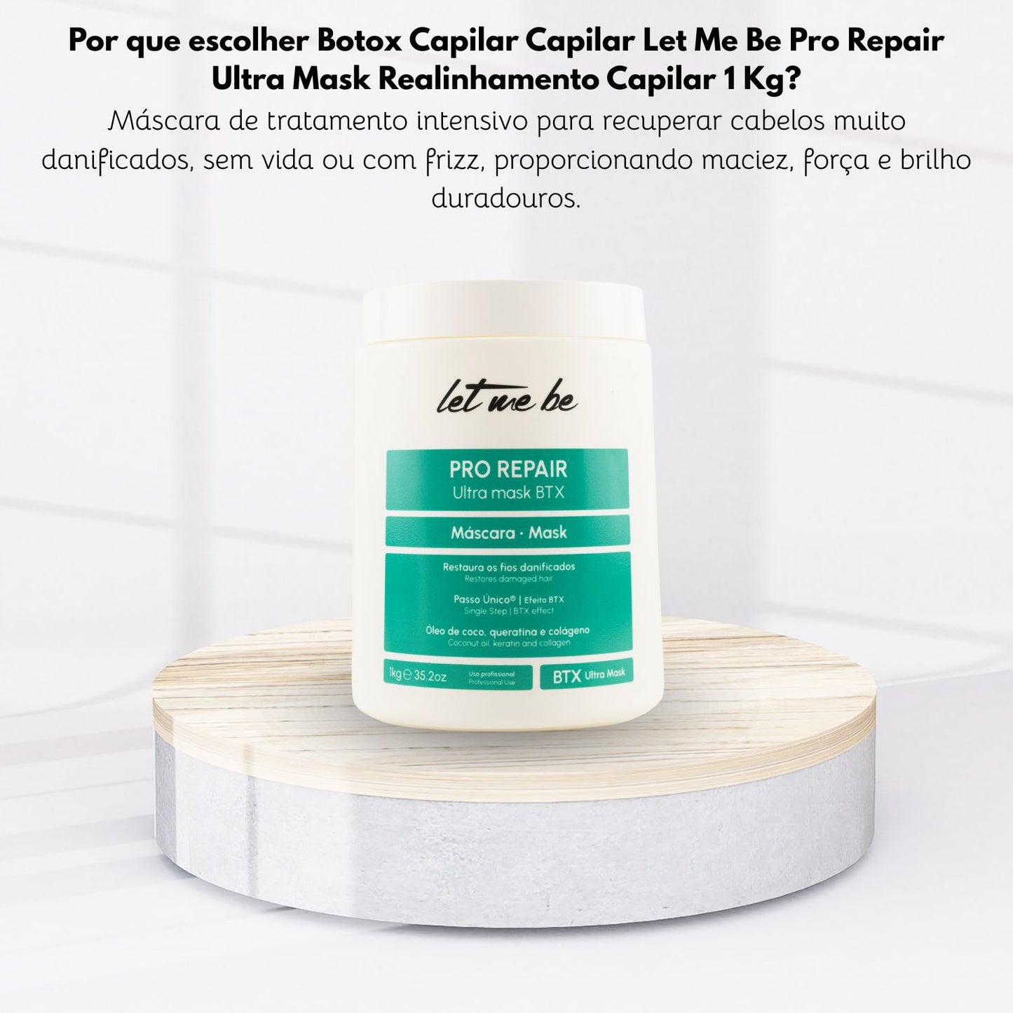 Botox Capilar Let Me Be Pro Repair Ultra Mask Realinhamento Capilar 1 Kg