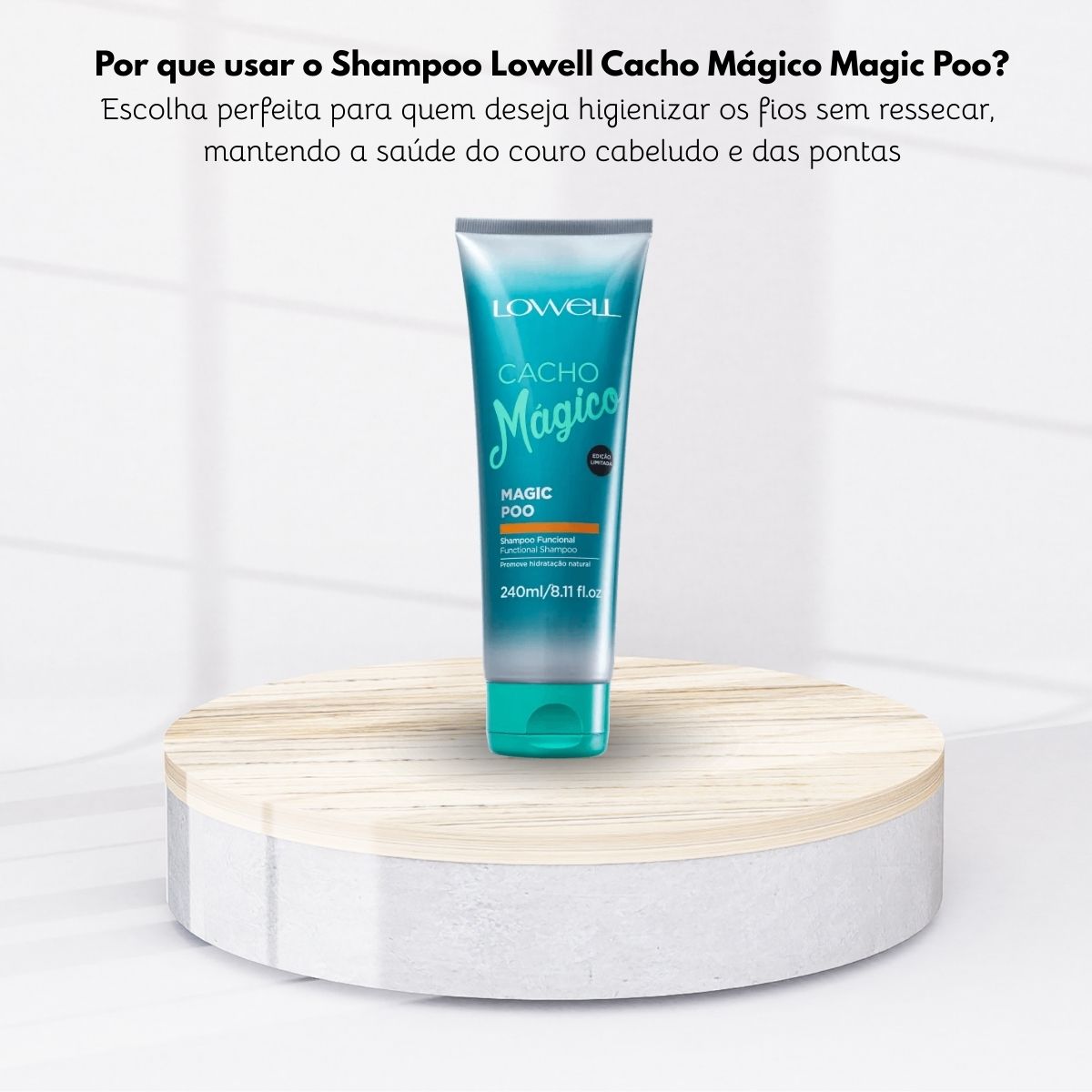 Shampoo Lowell Cacho Mágico Magic Poo sem Sulfato 240 ml