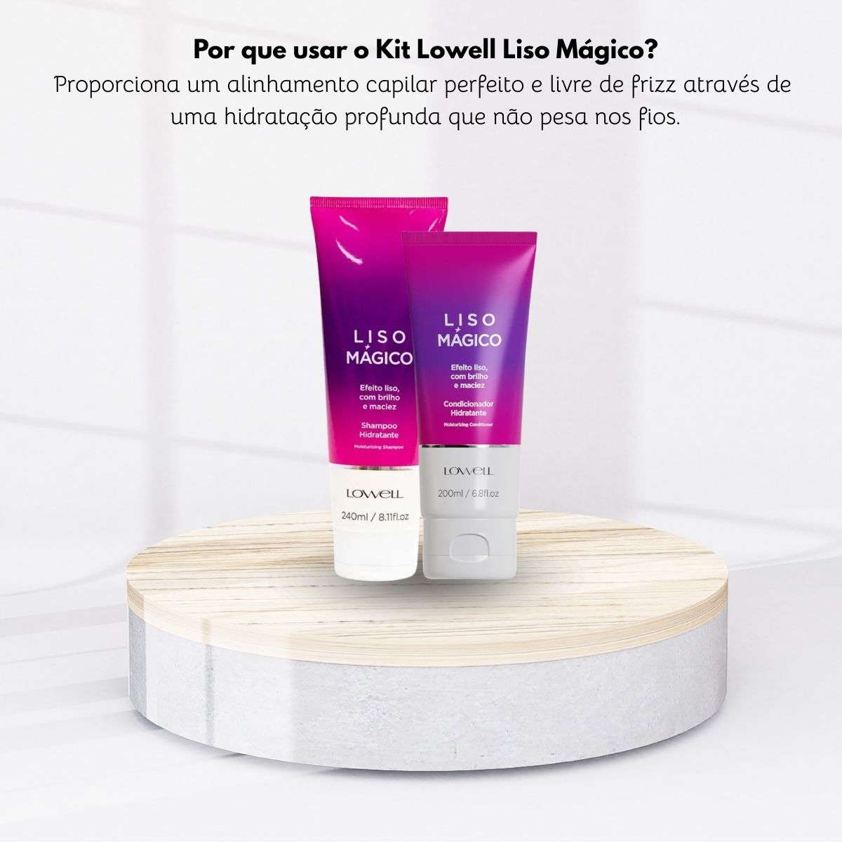 Kit Lowell Keeping Liss Liso Mágico Shampoo 240 ml + Condicionador 200 ml