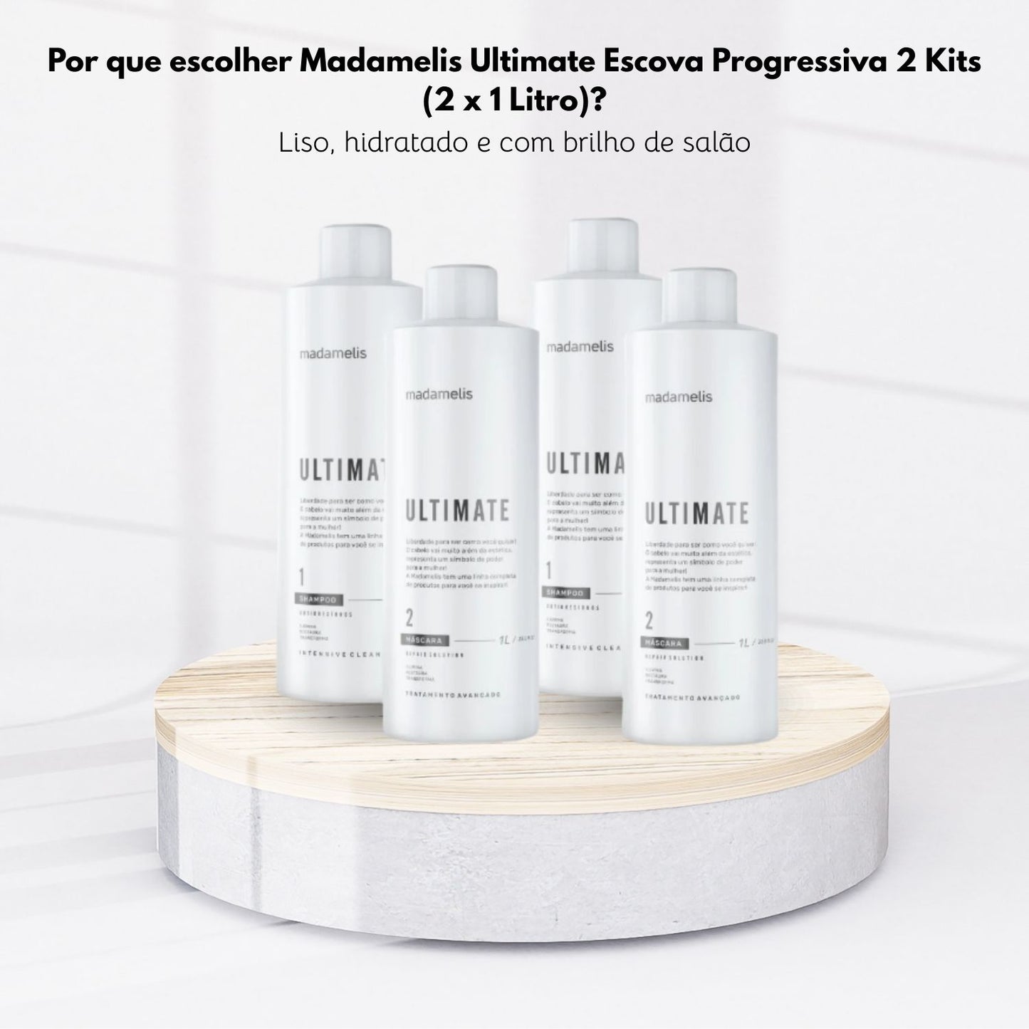 Kit Madamelis Ultimate Escova Progressiva 2 (2 x 1 Litro)