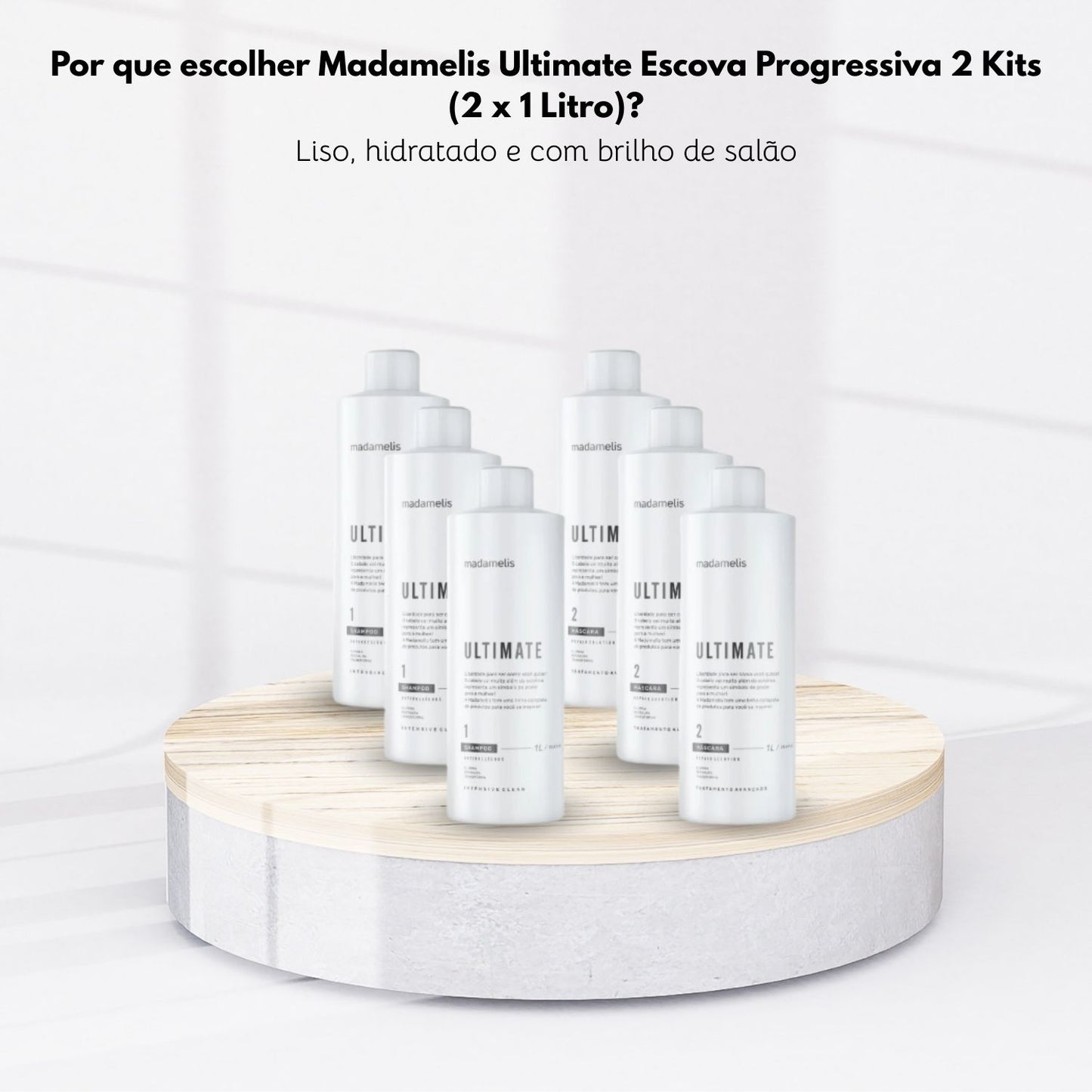 Kit Madamelis Ultimate Escova Progressiva 3 (2 x 1 Litro)