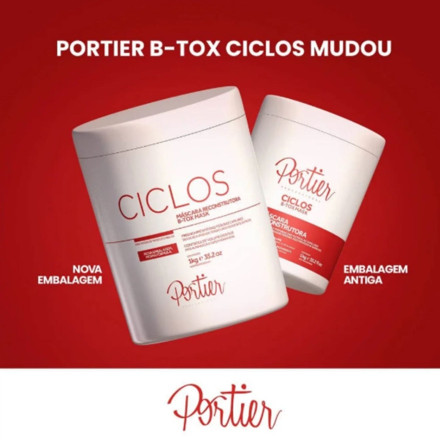 Botox Capilar Capilar Portier Ciclos B-Tox Máscara Reconstrutora 1 Kg