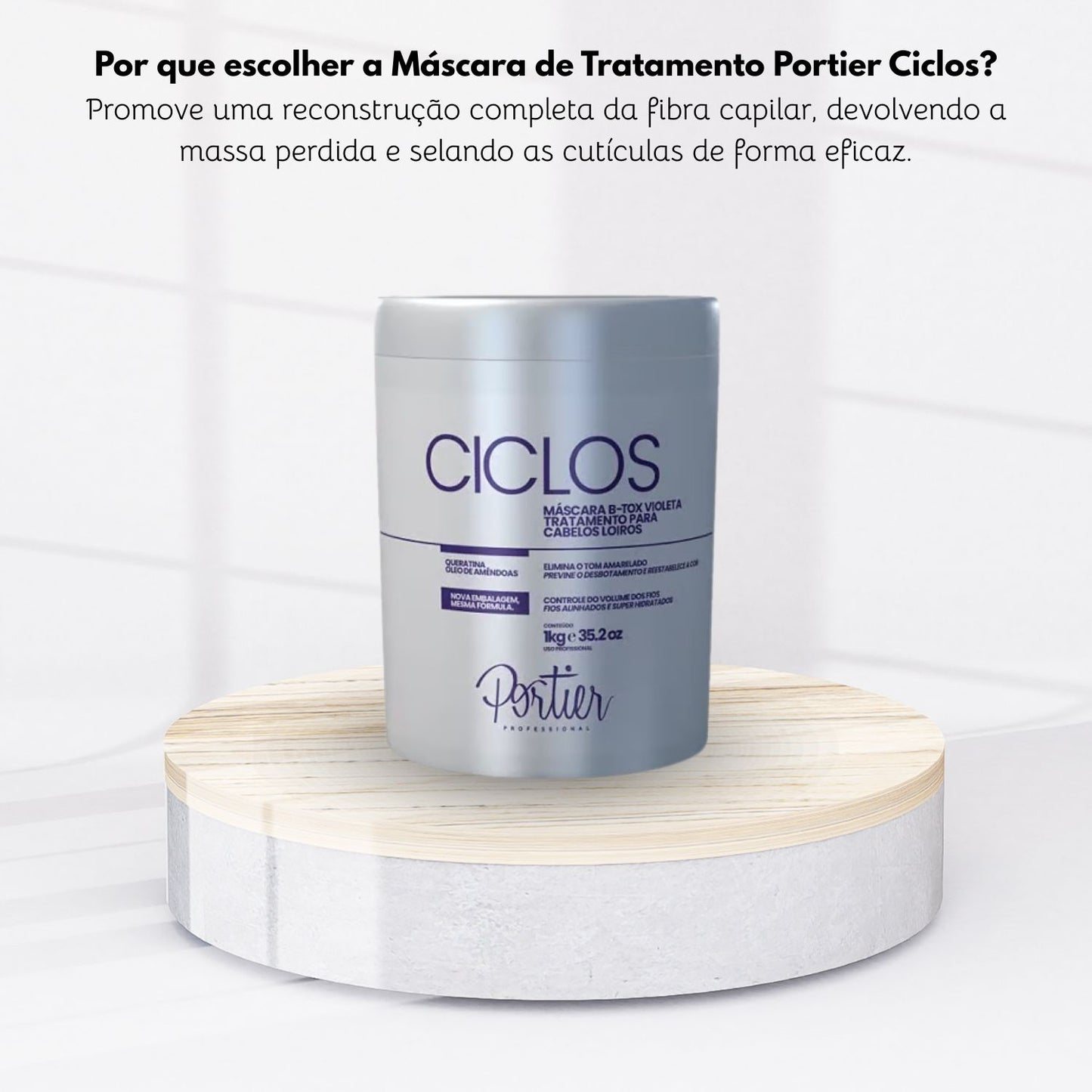Botox Capilar Capilar Portier Ciclos B-Tox Violet Máscara Reconstrutora 1 Kg