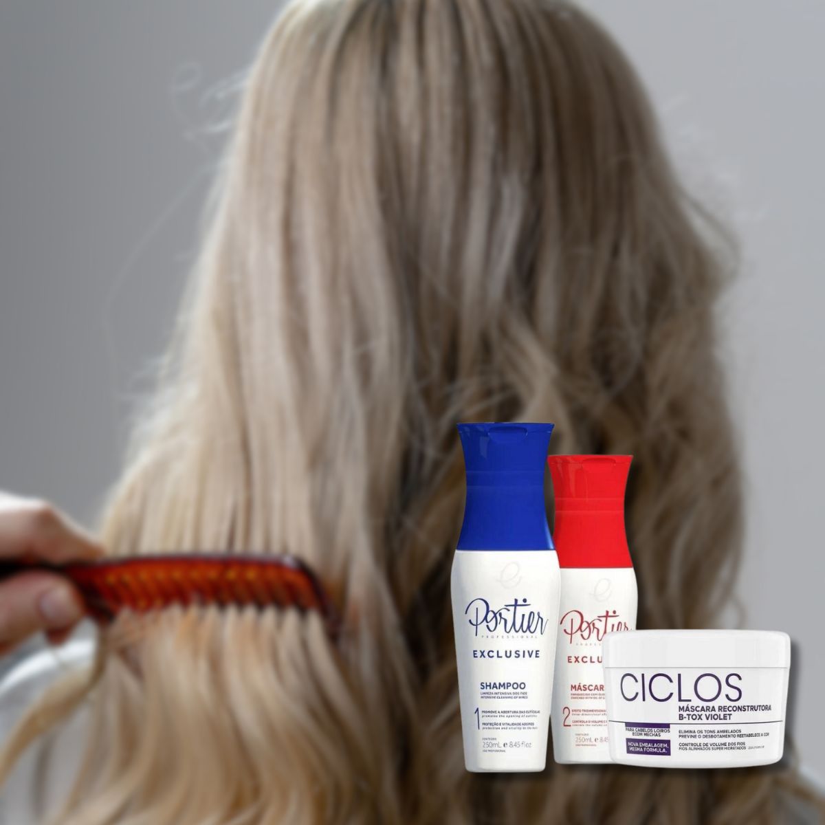Kit Portier Exclusive Progressiva (2x250 ml) + Ciclos B-Tox Máscara Violet 250 g