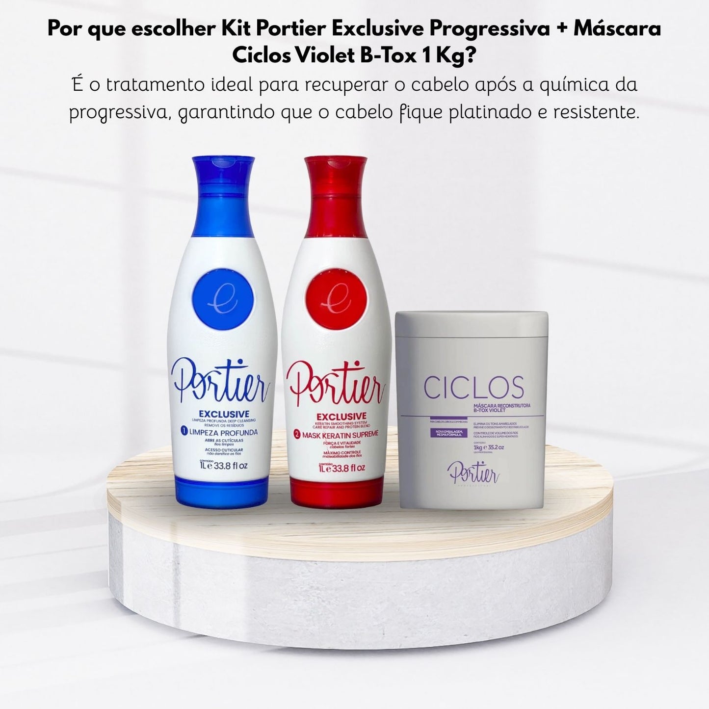 Kit Portier Exclusive Progressiva + Máscara Ciclos Violet B-Tox 1 Kg