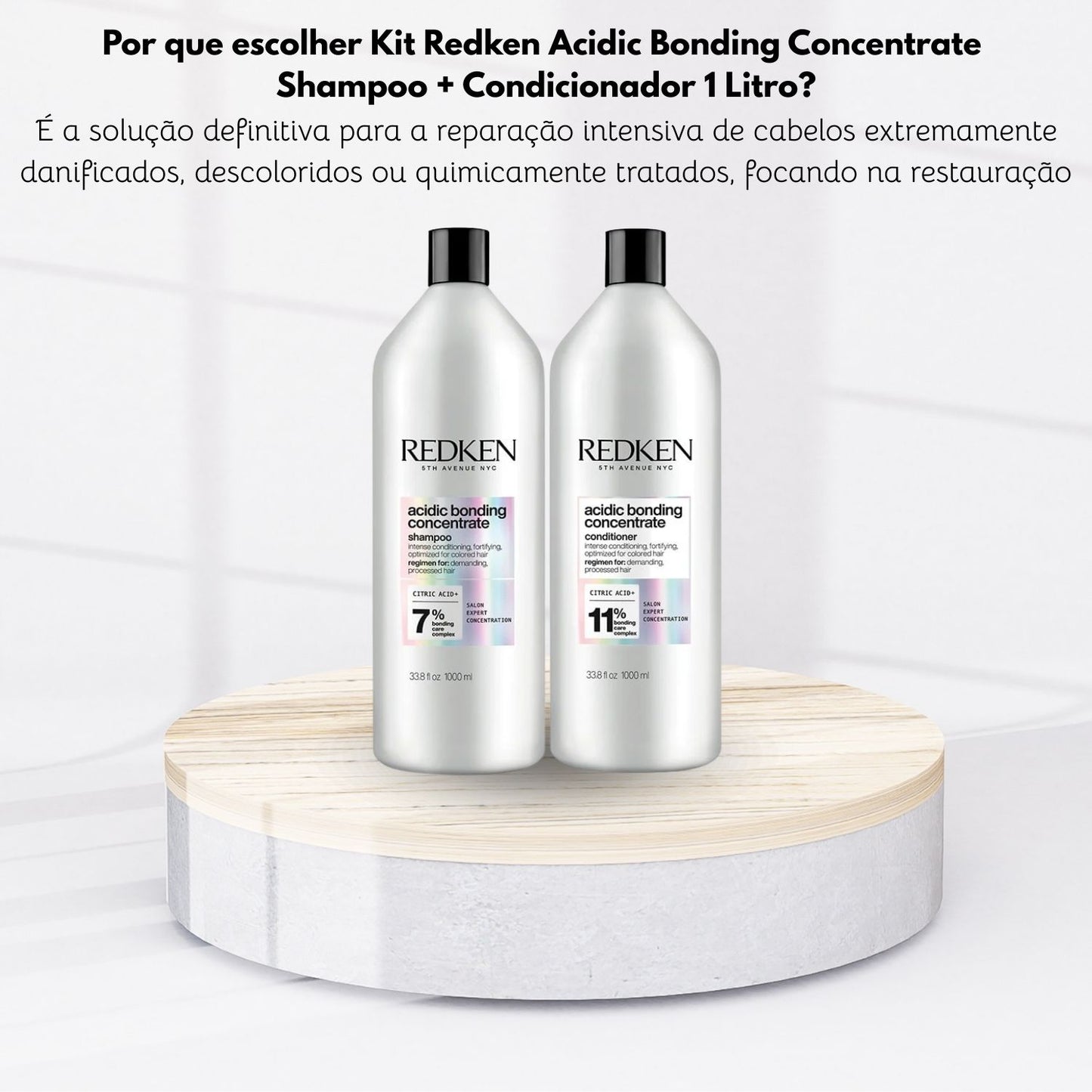 Kit Redken Acidic Bonding Concentrate Shampoo + Condicionador 1 Litro