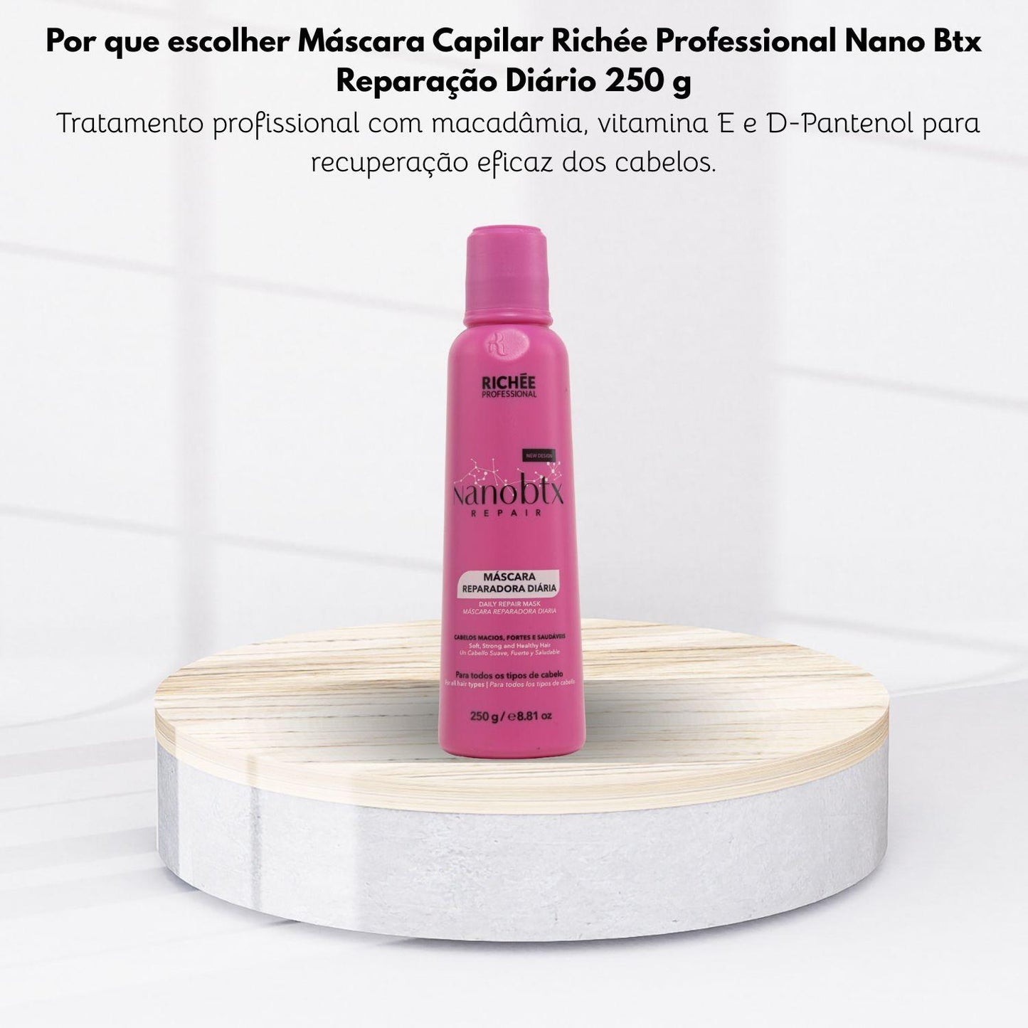 Máscara Capilar Richée Professional Nano Btx Reparação Diário 250 g