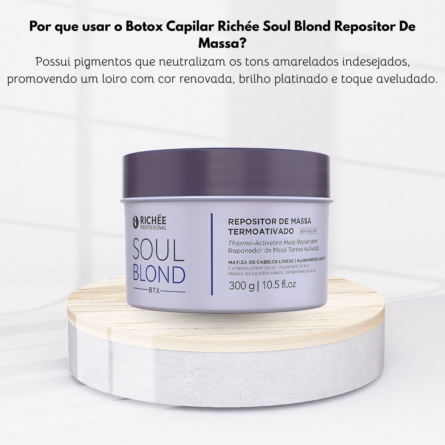 Botox Capilar Richée Soul Blond Repositor De Massa 300 g