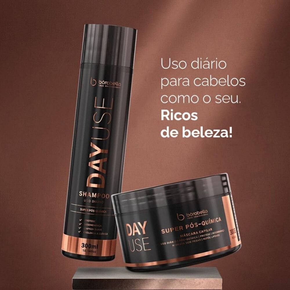 Kit Bórabella Day Use Shampoo e Máscara Super Pós-Química 2 x 300 ml