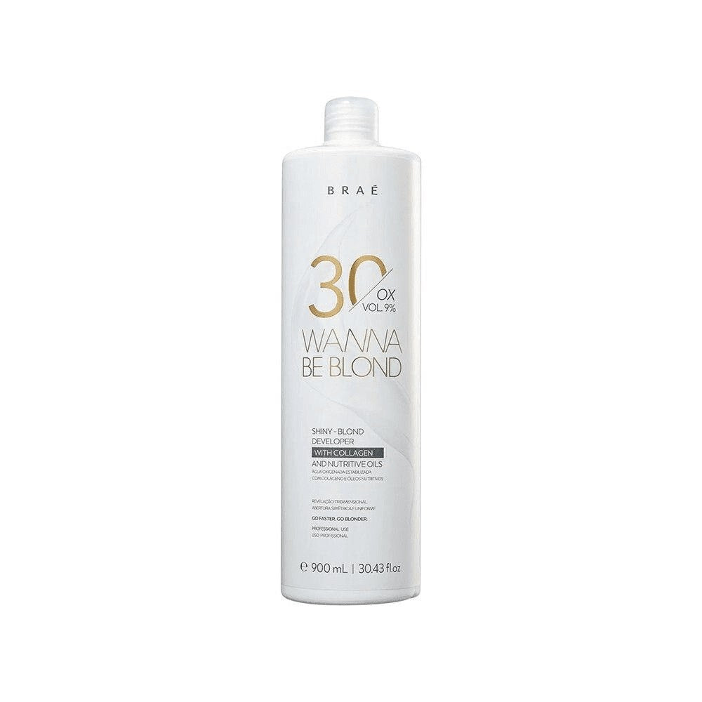 Kit Braé Wanna Be Blond Pó Descolorante 500 g + Oxidante 30 Vol. 900 ml