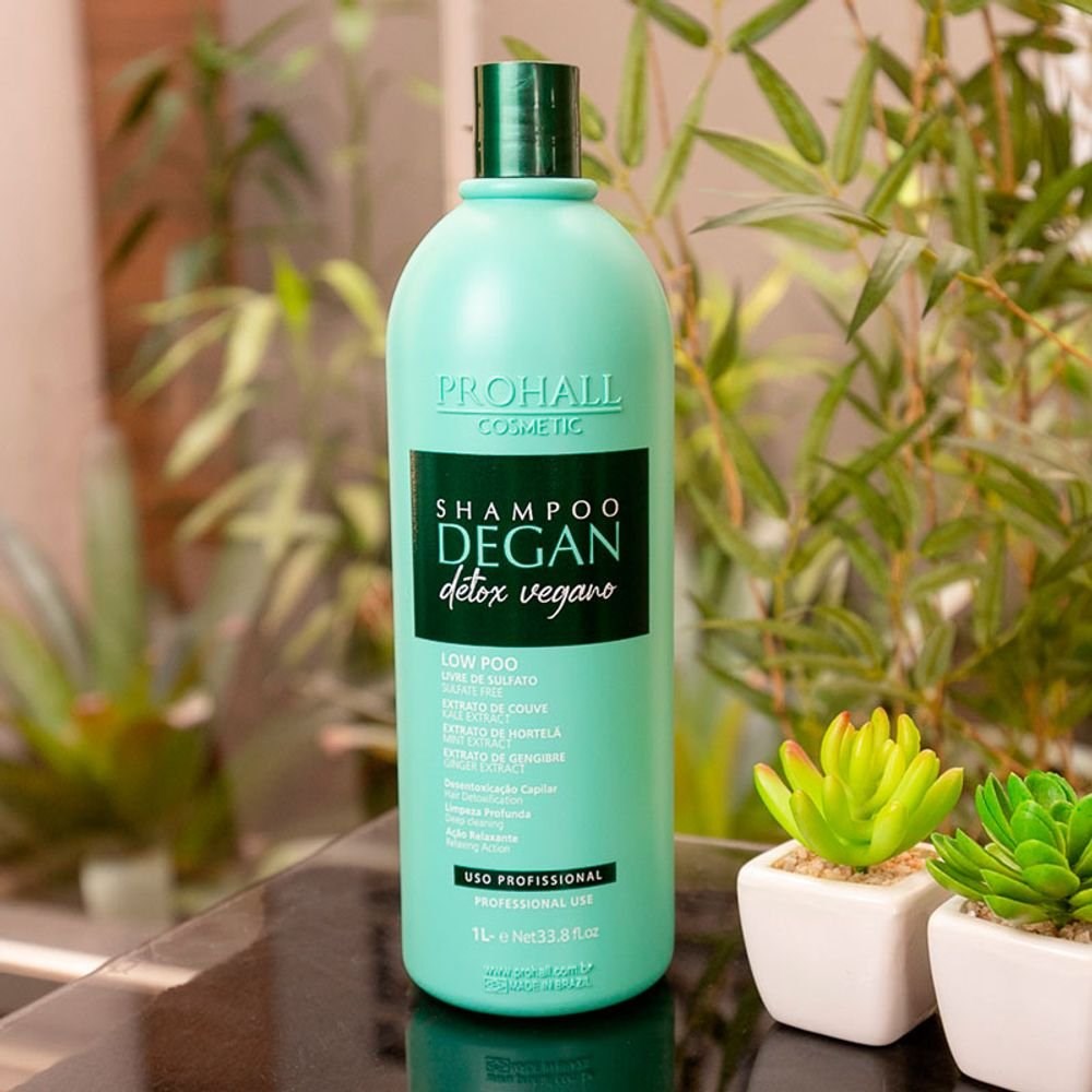 Shampoo Prohall Degan Detox Vegano Limpeza Profunda 1 Litro