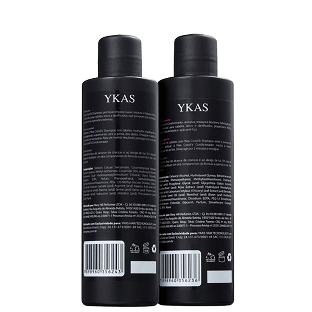 Kit Ykas Crossfit Cronograma Capilar Shampoo 300 ml e Condicionador 300 ml