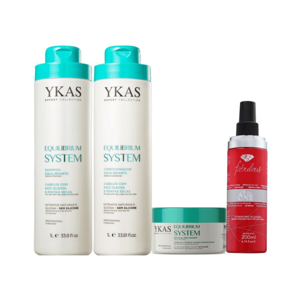 Kit Ykas Equilibrium System Grande Completo + Fabulous Hair All in One