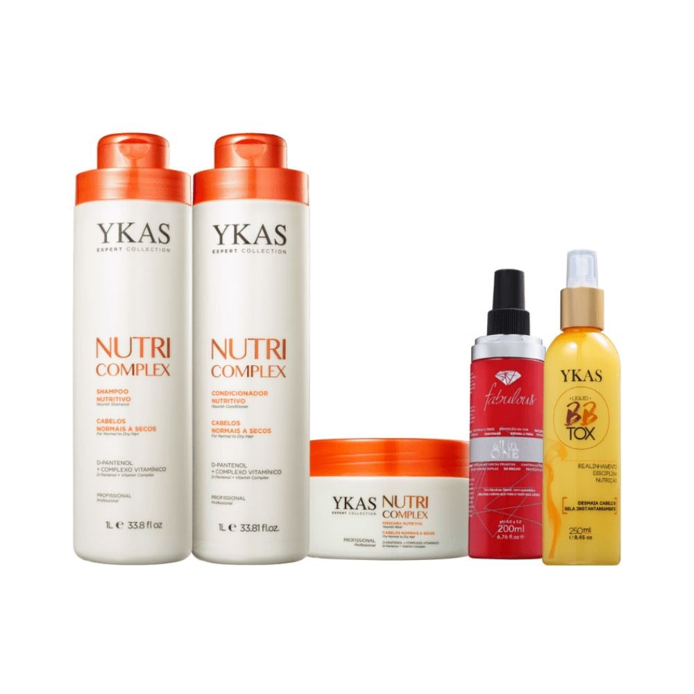 Kit Ykas Nutri Complex Trio Grande + Fabulous All In One + Botox Capilar Líquido
