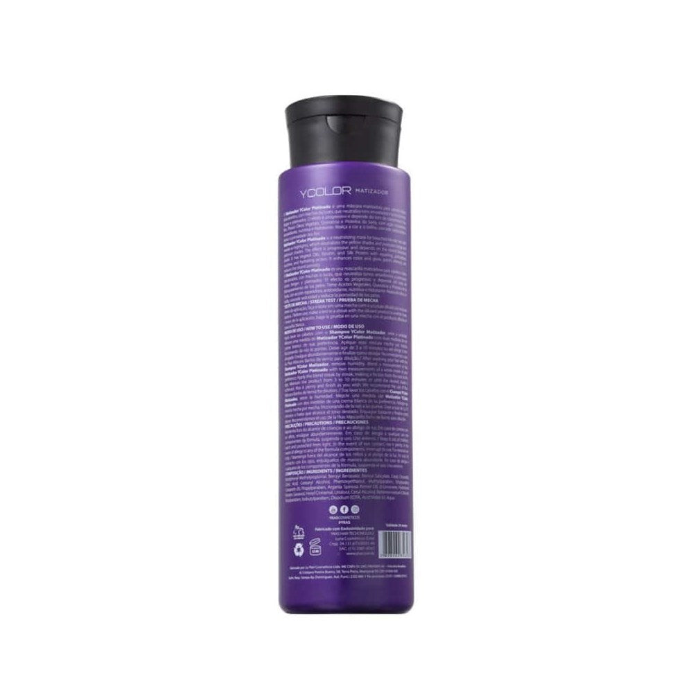 Máscara Ykas YColor Matizador Platinado 500 ml