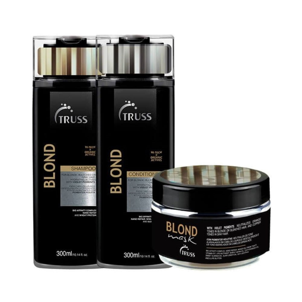 Kit Truss Blond Shampoo 300 ml + Condicionador 300 ml + Máscara 180 ml