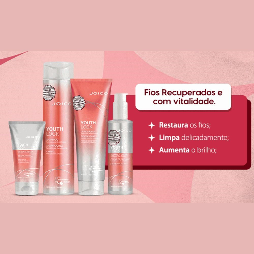 Kit Joico Youth Lock Shampoo 300 ml + Condicionador 250 ml