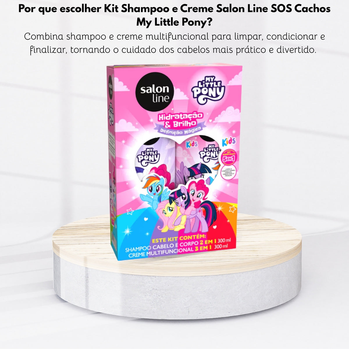 Kit Salon Line SOS Cachos Shampoo e Creme My Little Pony