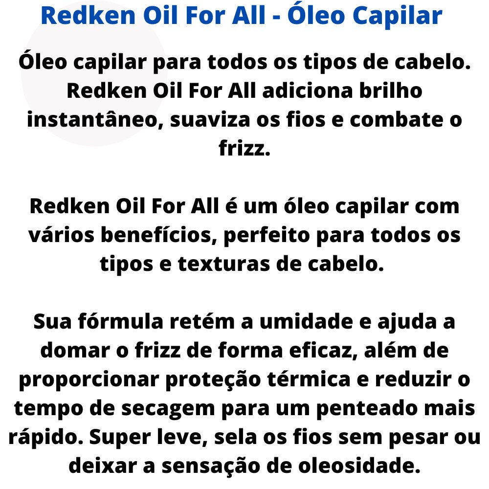 Redken Oil for All Finalizador 100ml