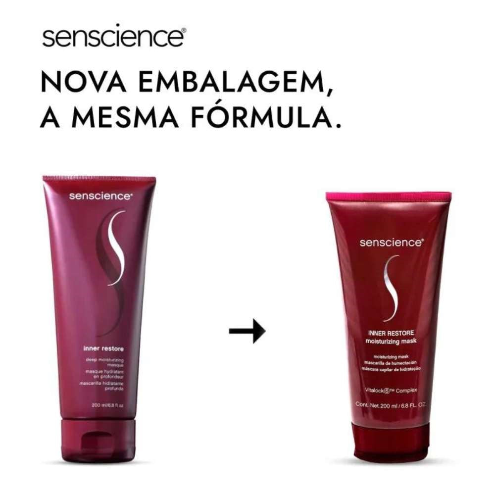 Kit Senscience Smooth Shampoo + Condicionador 1 Litro + Inner Restore 200 ml