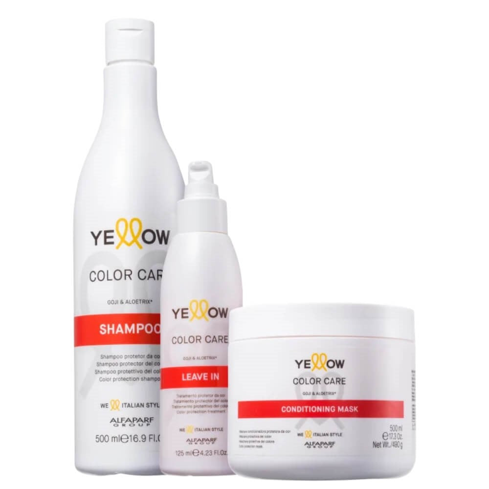 Kit Yellow Color Care Trio Shampoo 500 ml + Máscara 500 ml + Leave-in 125 ml
