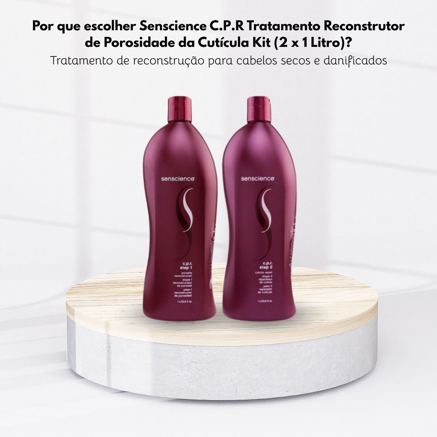 Kit Senscience C.P.R Tratamento Reconstrutor de Porosidade da Cutícula (2 x 1 Litro)