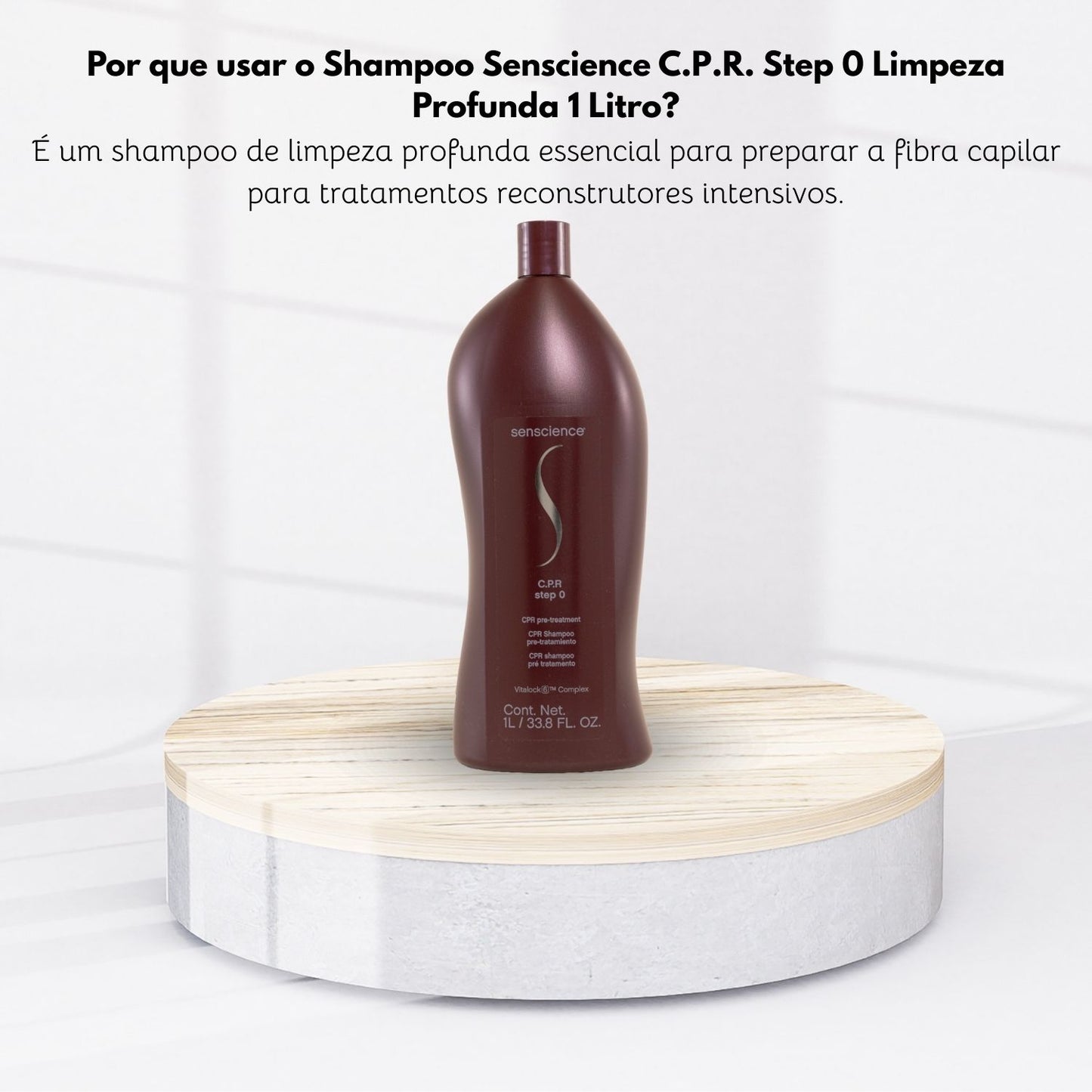 Shampoo Senscience C.P.R. Step 0 Limpeza Profunda 1 Litro