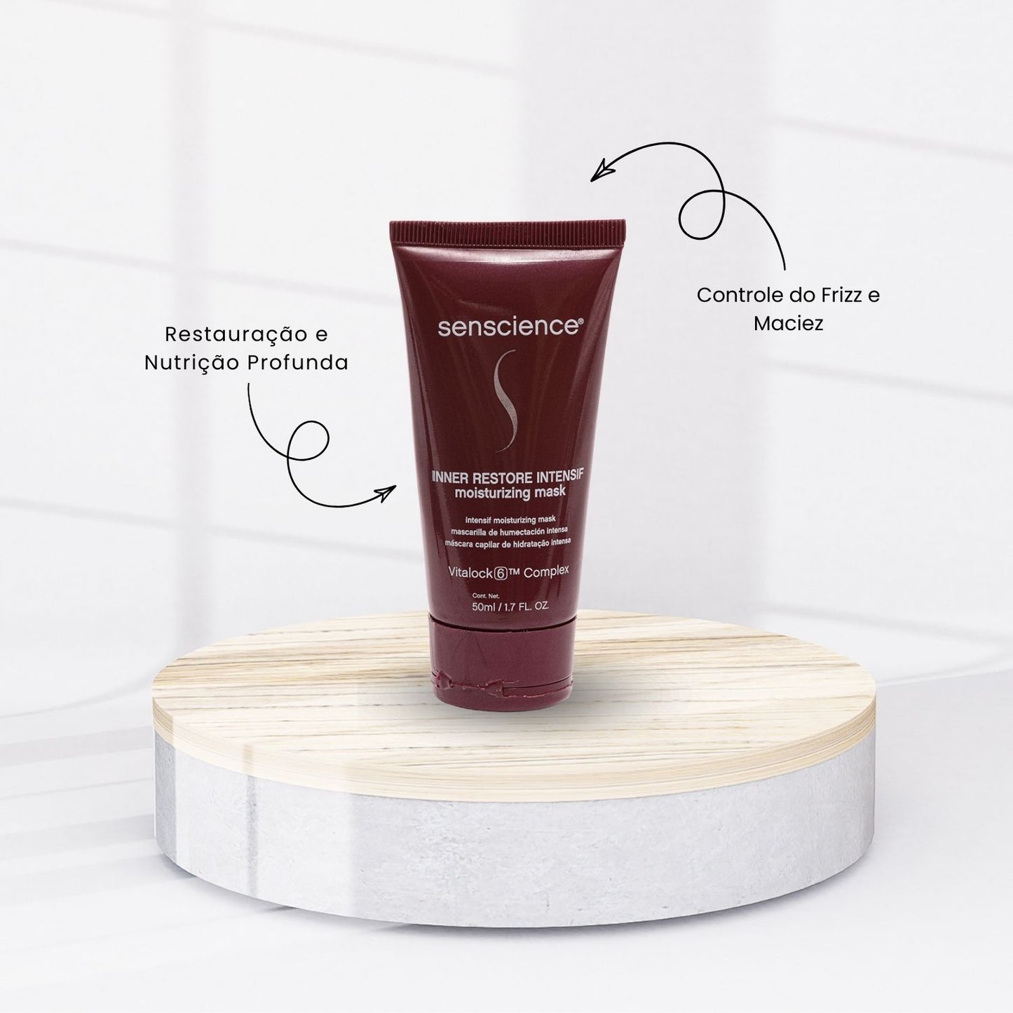 Kit Senscience True Hue Shampoo 280 ml + Máscara Inner Restore Intensif Moisturizing 50 ml