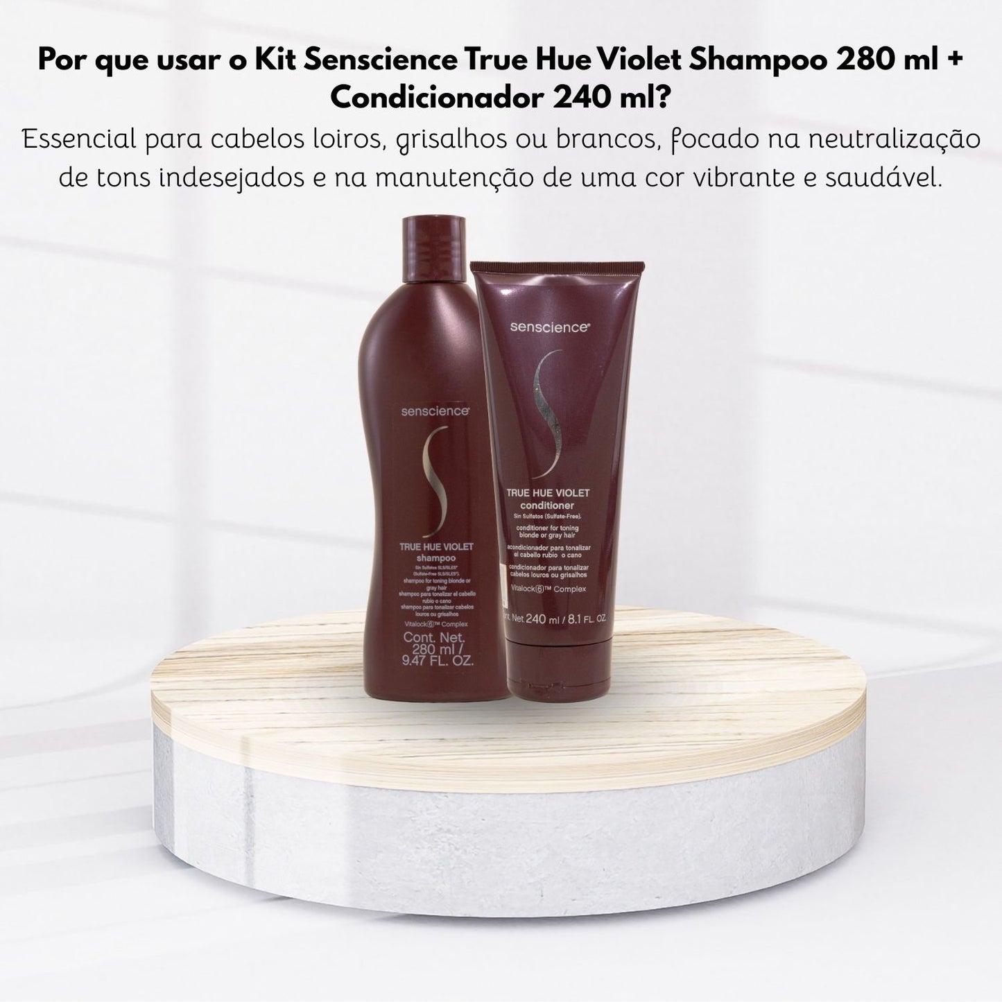 Kit Senscience True Hue Violet Shampoo 280 ml + Condicionador 240 ml