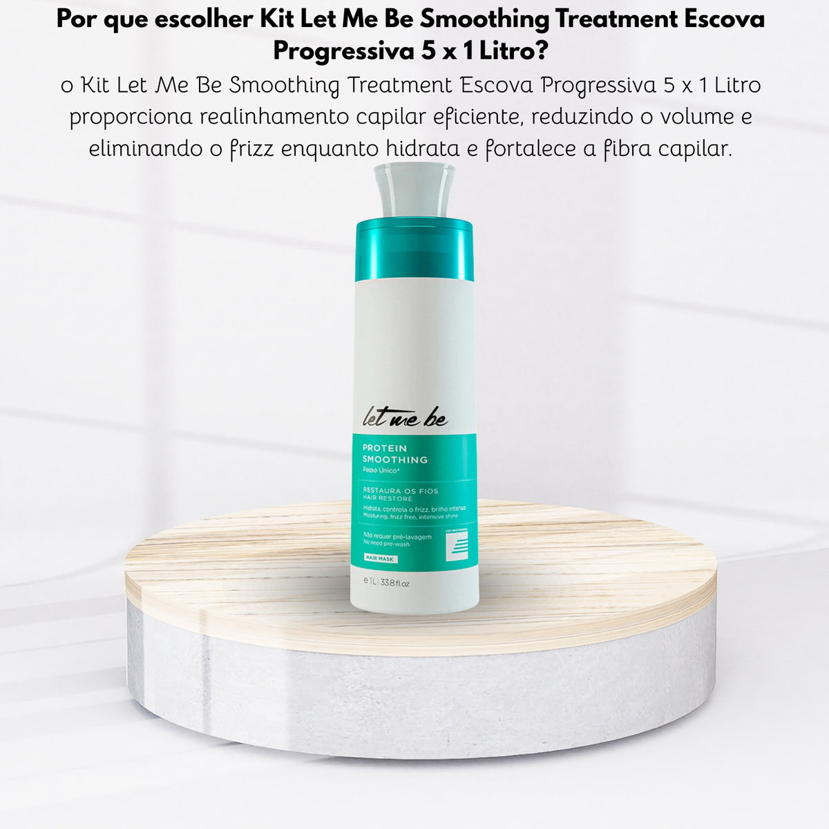 Kit Let Me Be Smoothing Treatment Escova Progressiva 5 x 1 Litro