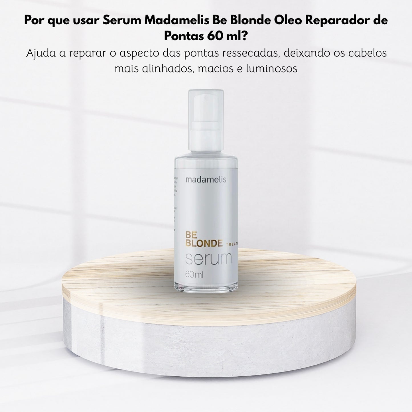 Serum Madamelis Be Blonde Oleo Reparador de Pontas 60 ml