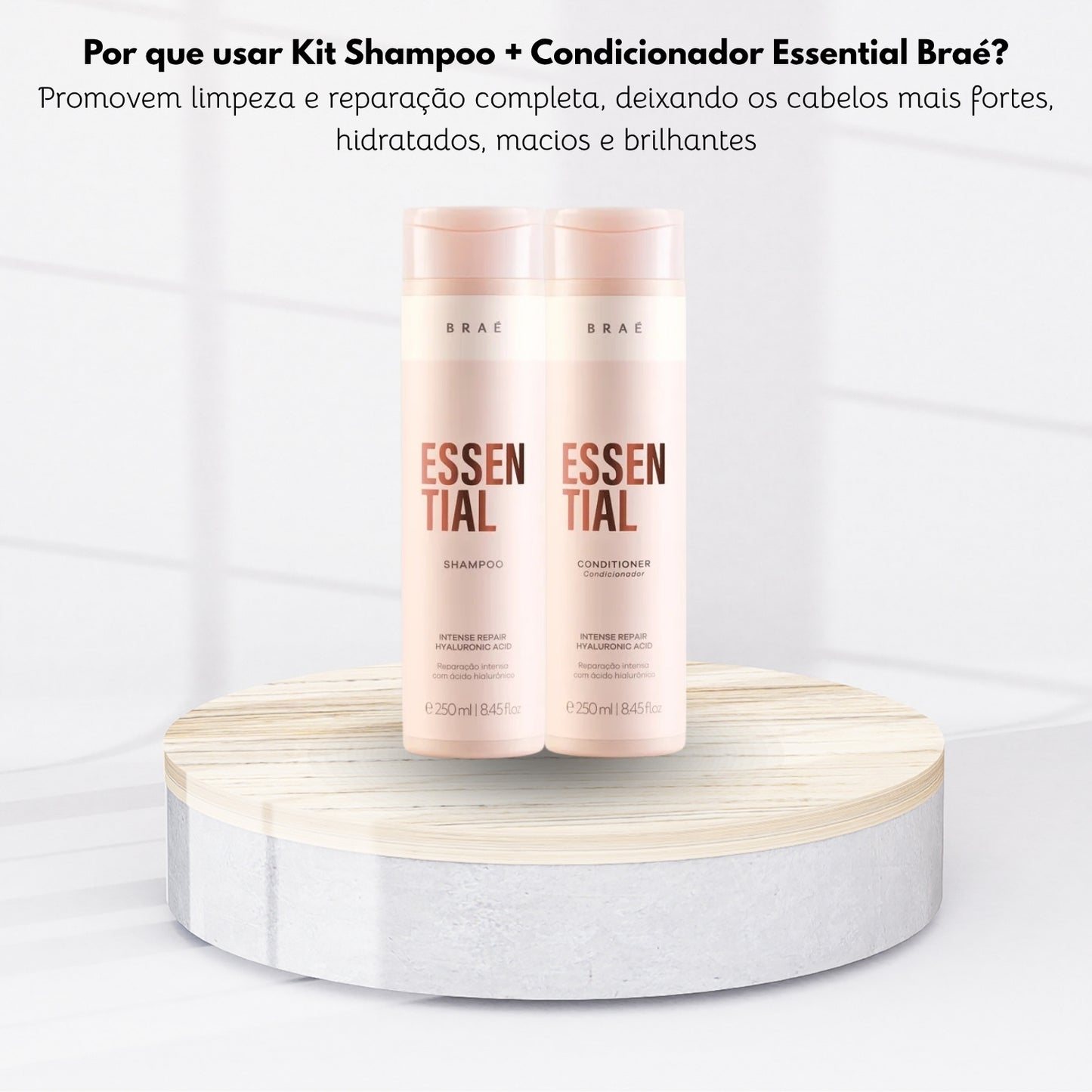 Kit Braé Essential Shampoo 250 ml + Condicionador 250 ml