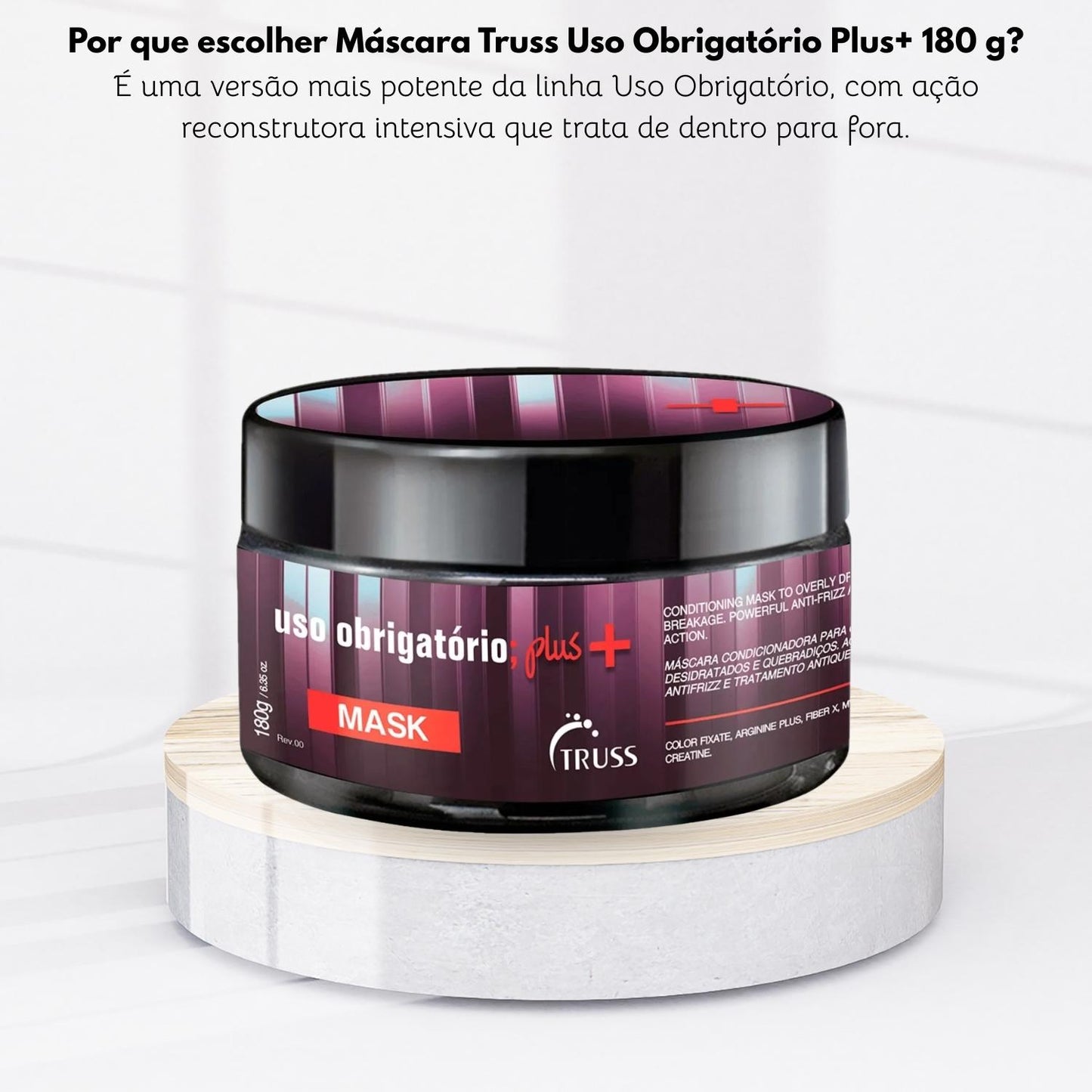 Máscara Truss Uso Obrigatório Plus+ 180 g