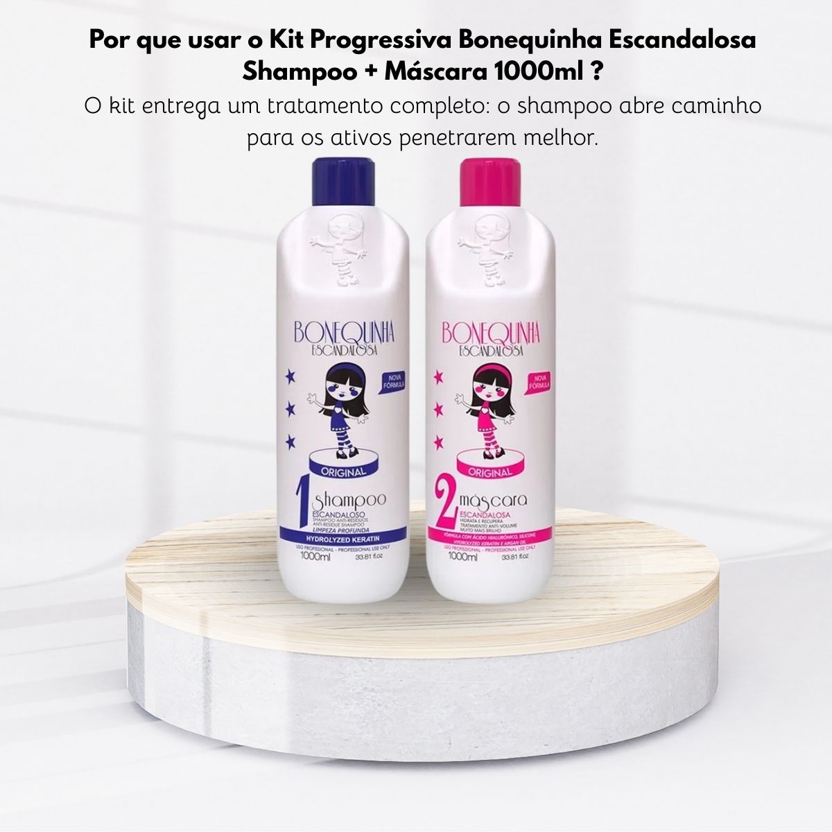 Progressiva Bonequinha Escandalosa Redutora de Volume 2 x 1 Litro