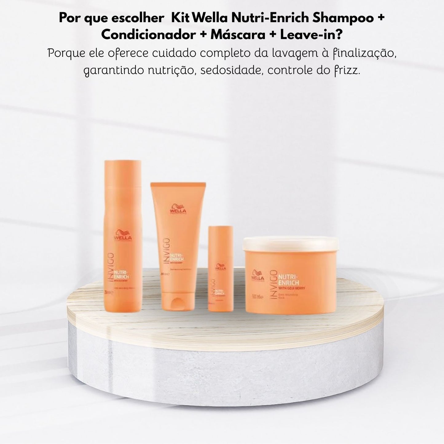 Kit Wella Nutri-Enrich Shampoo + Condicionador + Máscara + Leave-in