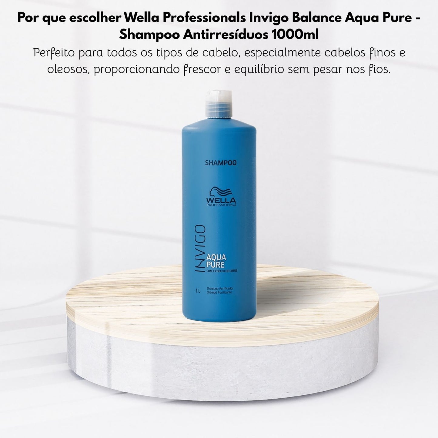 Shampoo Antirresíduo Wella Invigo Balance Aqua Pure 1 Litro